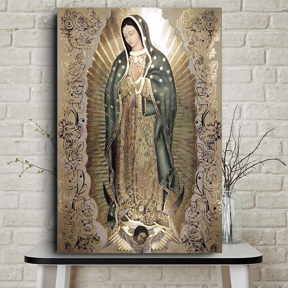 Lady of Guadalupe Wall Art Painting Canvas The Virgin of Guadalupe ...