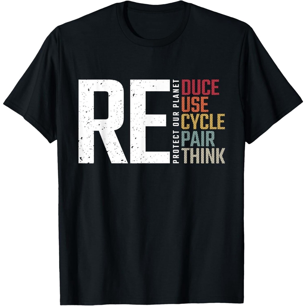 Reduce Reuse Recycle Rethink Repair Earth Day Environmental T-Shirt ...