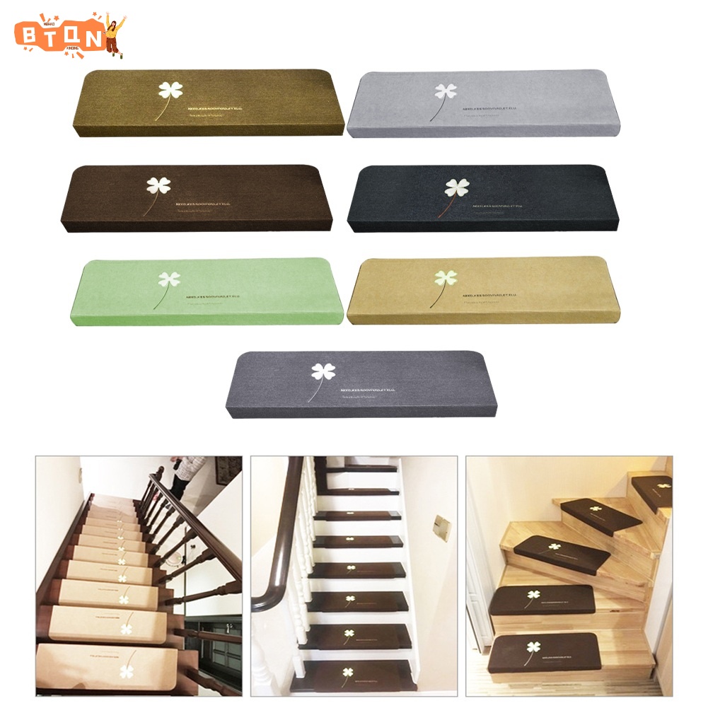 (BTQN!) Stair Step Mat Solid Wood Floor Non-slip Silent Luminous Stair ...