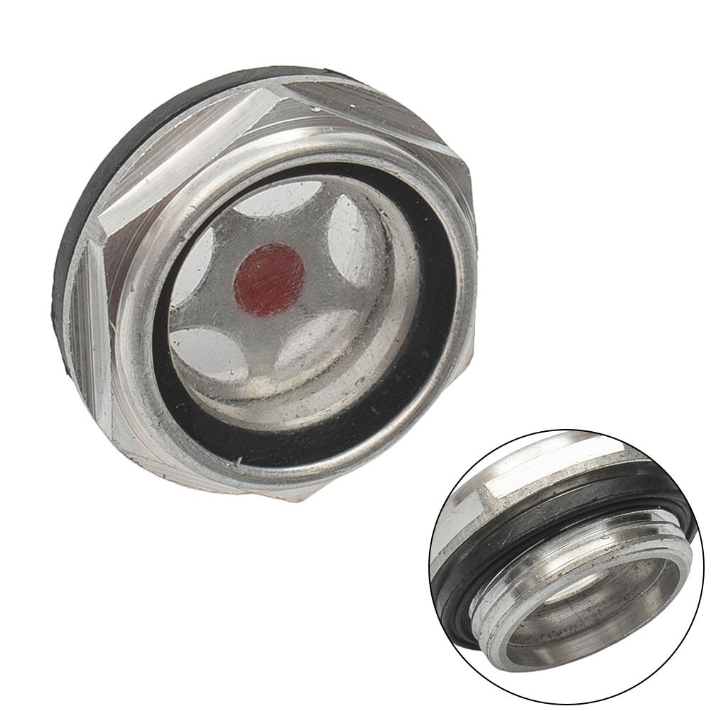 1 * G3/4 Male Thread Air-Compressor Fittings Clear Plastic Oil Sight
