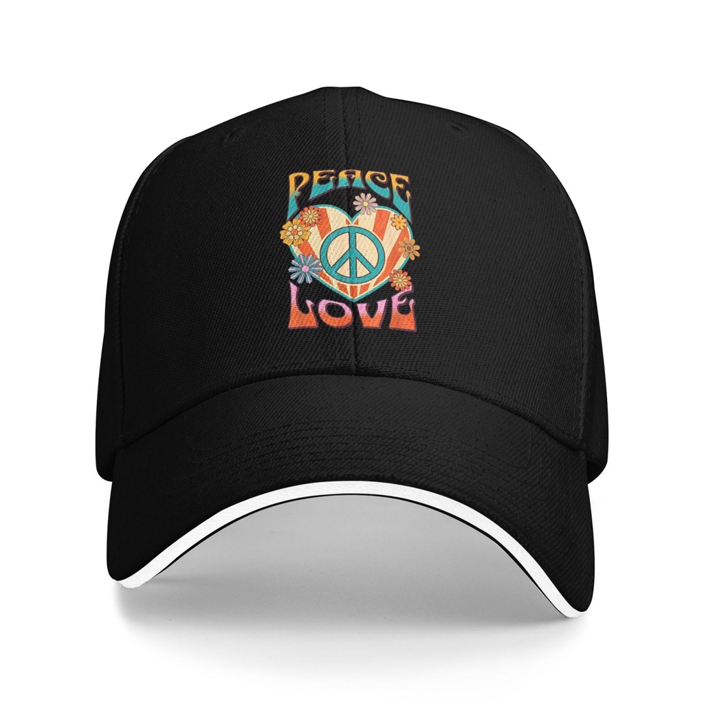 Retro Peace Love Peace Sign 60S 70S New Arrival Fashion Baseball Cap ...