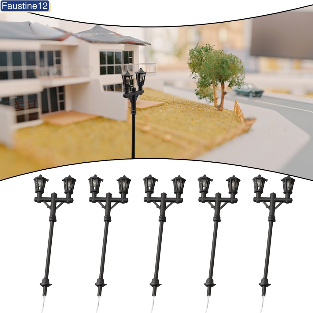 [FUTN]10Pcs Model Street Lights Scale 1:100 Railway LED Lamppost Patio ...