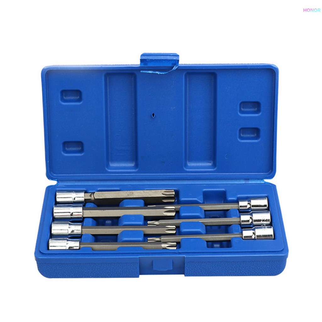 Extra Long Torx Star Bit Socket Set Premium Cr-V Steel 7-Piece Star ...