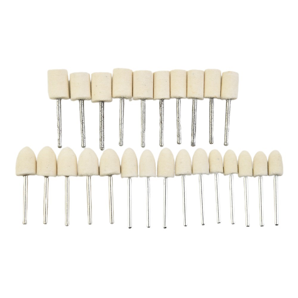 20-Piece Felt Polishing & Buffing Wheel Kit For Dremel Rotary Tools - Wool & Plastic, Assorted Accessories
