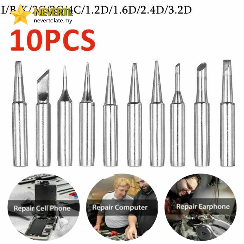 [LUMY] 10pcs Soldering Iron Tip 900M-T Series For Rework Station micro ...