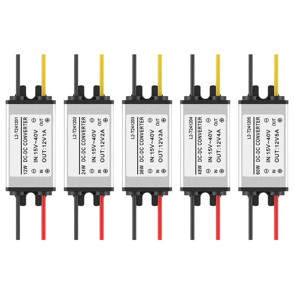 24V to 12V DC-DC Converter 1A~ 5A Power Supply Converter with Aluminum ...