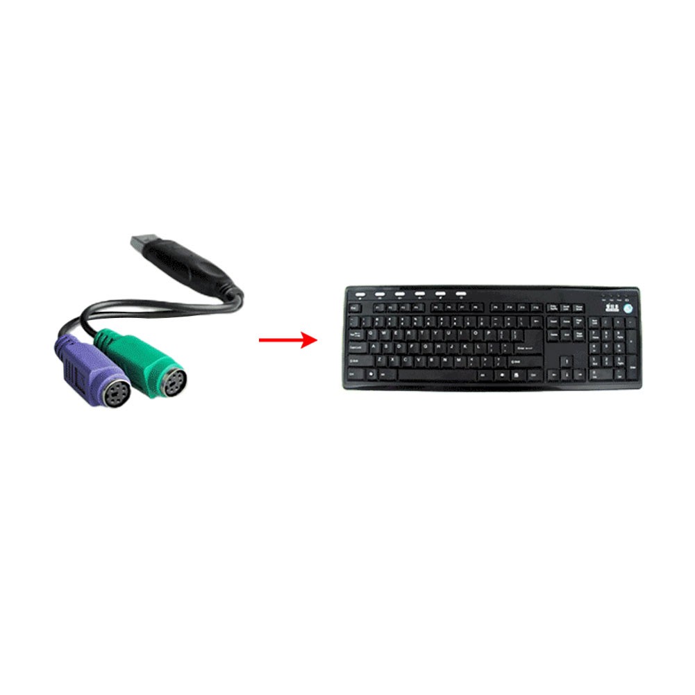 On Sale USB to PS2 Adapter Convertor supports KVM scanning keyboard ...
