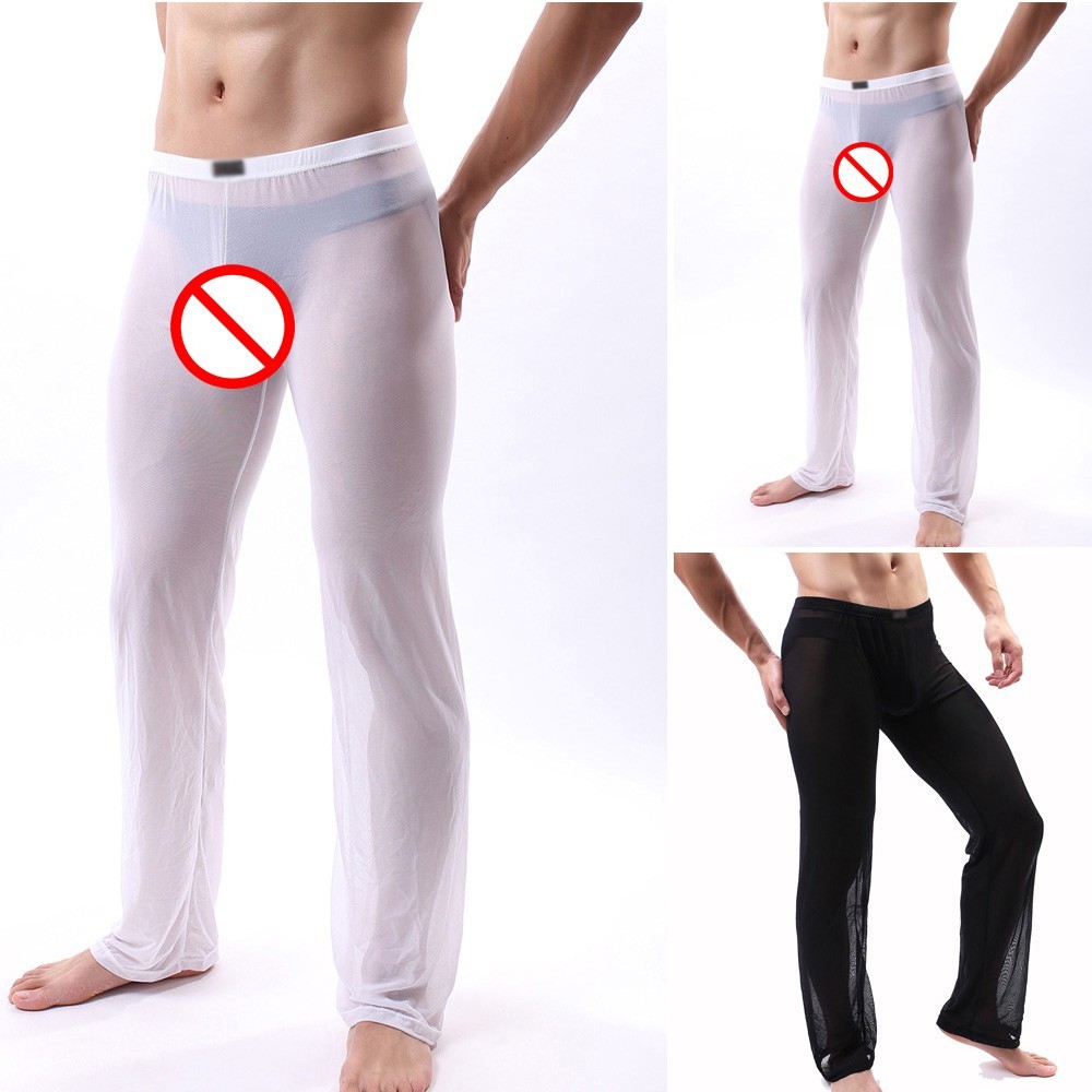 MEN TRANSLUCENT JUMPSUIT PANTS