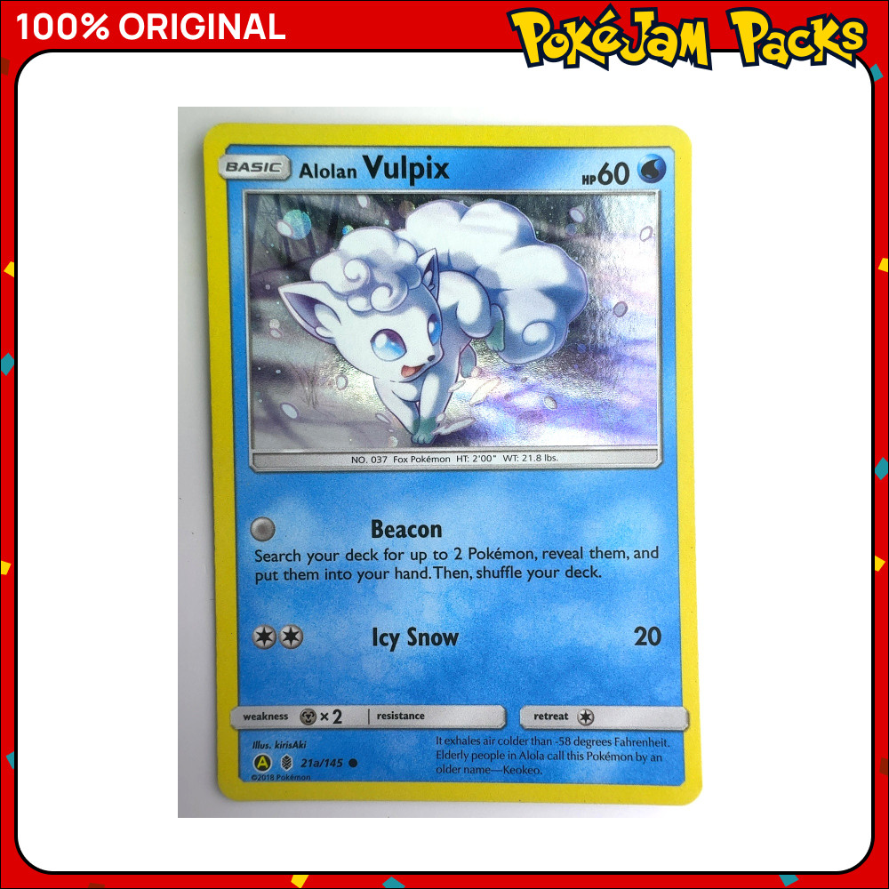 Alolan Vulpix (Alternate Art)- 21a/145 - Hologram - Guardians Rising ...