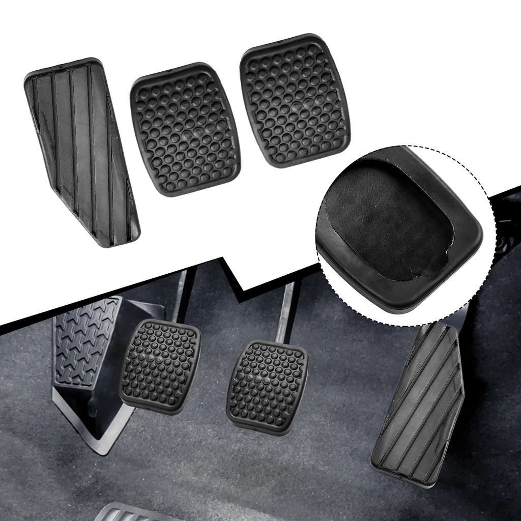 Vintage Fiat 500 Pedal Cover Kit – Accelerator, Clutch, Brake – Made In Italy, Black, High Quality