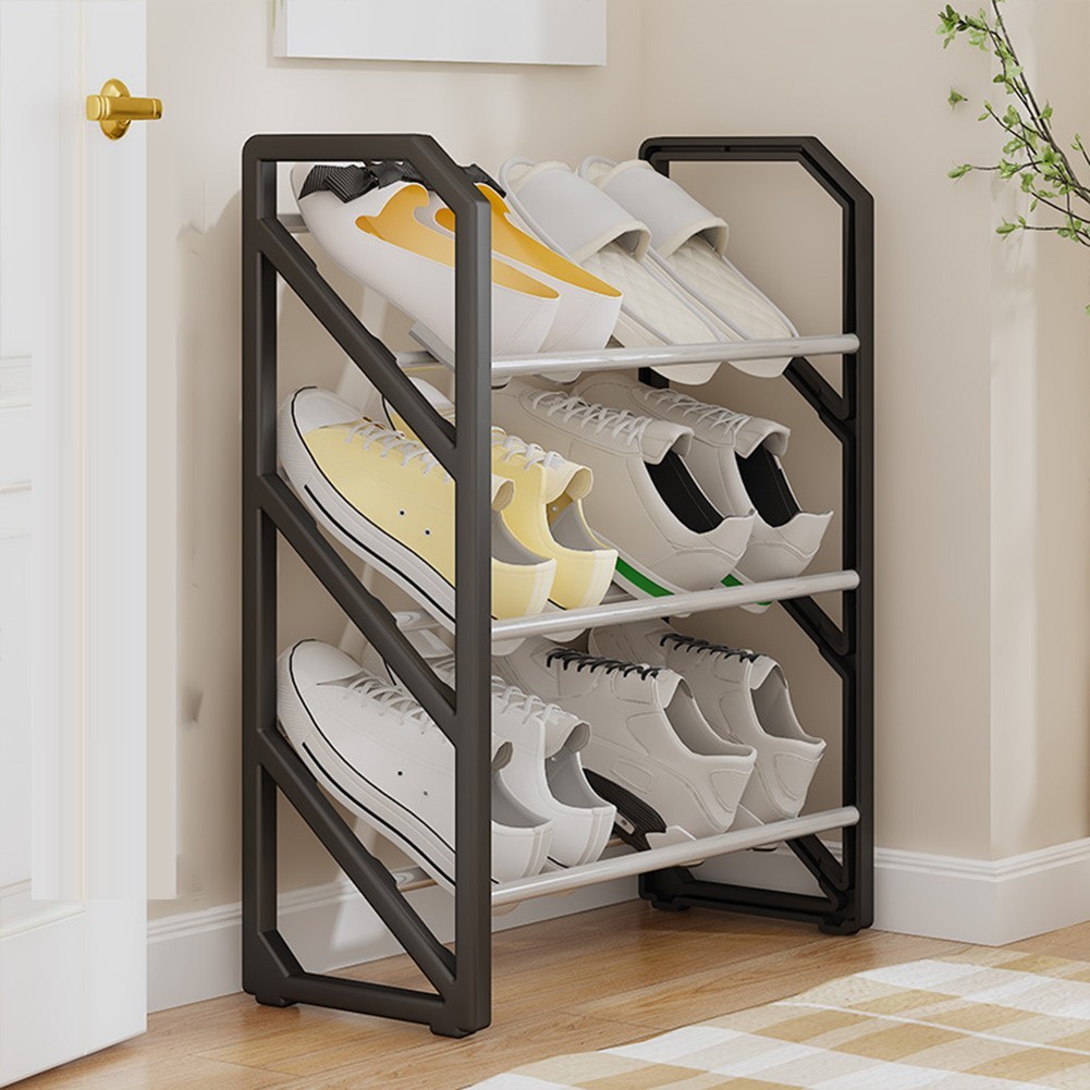 【Stok Ada】Ladder shoe rack X-shaped household easy to assemble multi ...