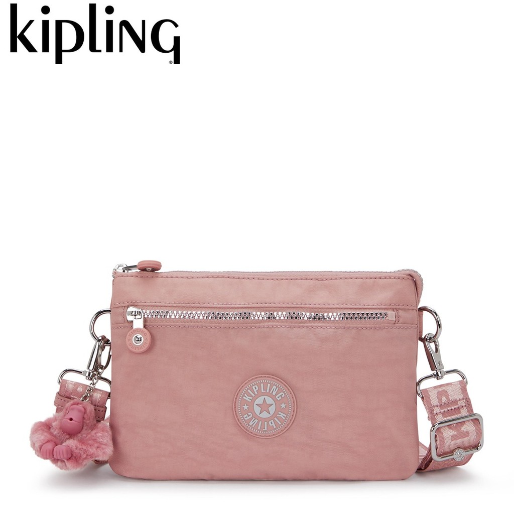 Kipling Riri Zip Crossbody Bags Glorious Pink | Shopee Malaysia