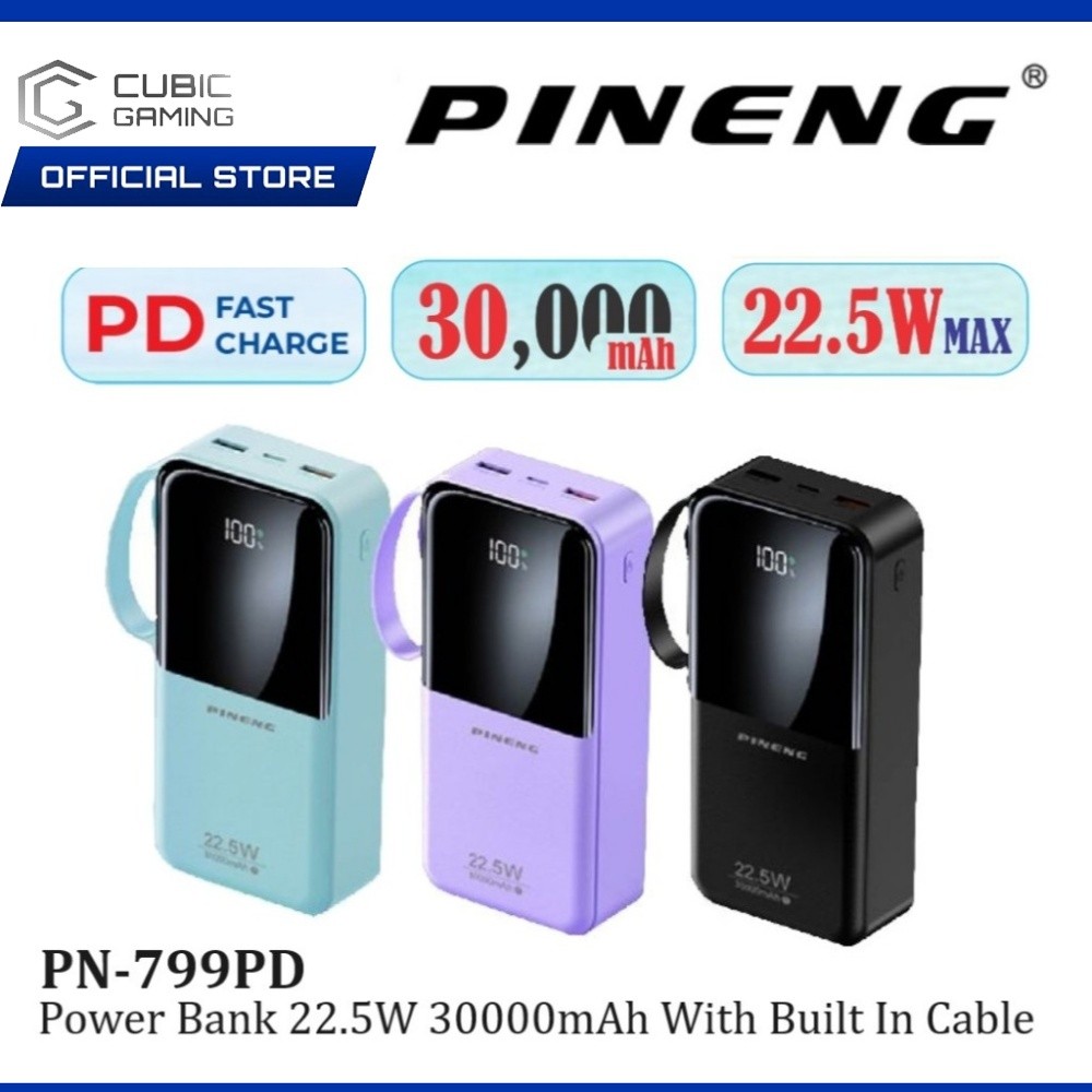 PINENG PN-799PD POWERBANK 30000MAH 22.5W MAX FAST CHARGING WITH 2.4A ...
