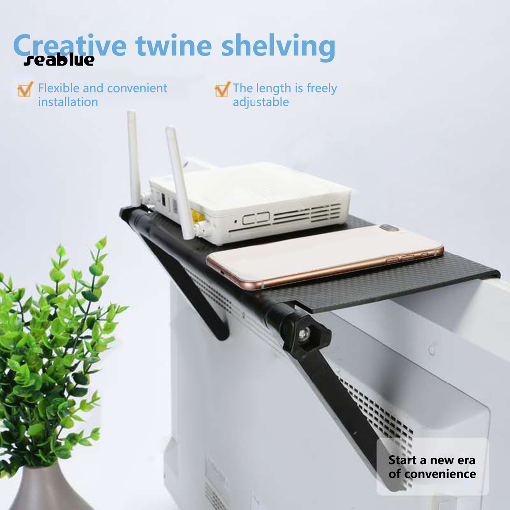Storage Rack Wall Mounted Anti-rust Plastic Rack TV Monitor Organizer ...