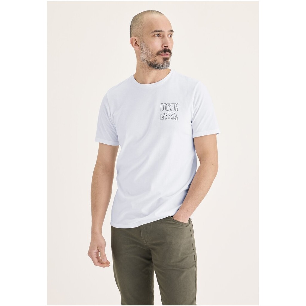 Dockers® Men's Graphic Tee Chromatic Sailboat Graphic Tee Lucent White ...