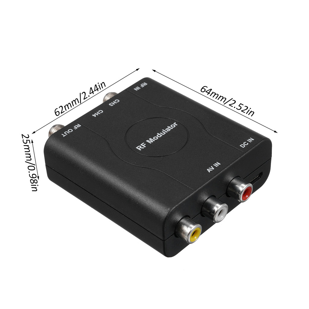 [LIX1] RF Modulator AV to Converter NTSC CH3/CH4 Channels Video Input ...