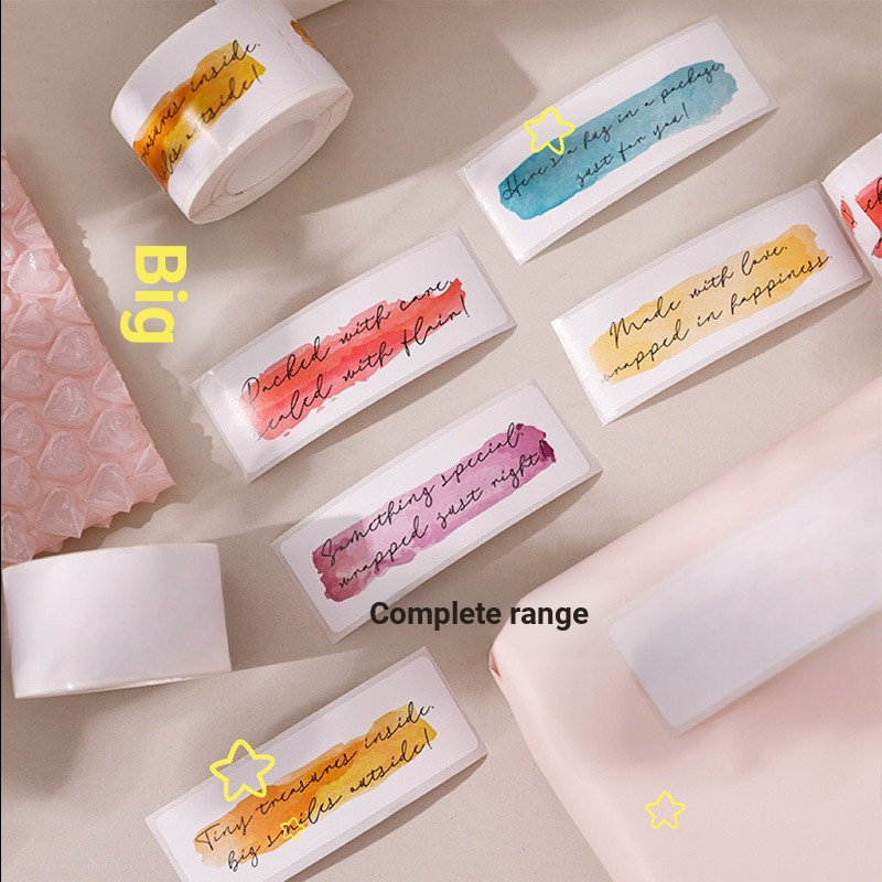 English Inspirational Stickers Long Strip Roll Stickers Packaging ...