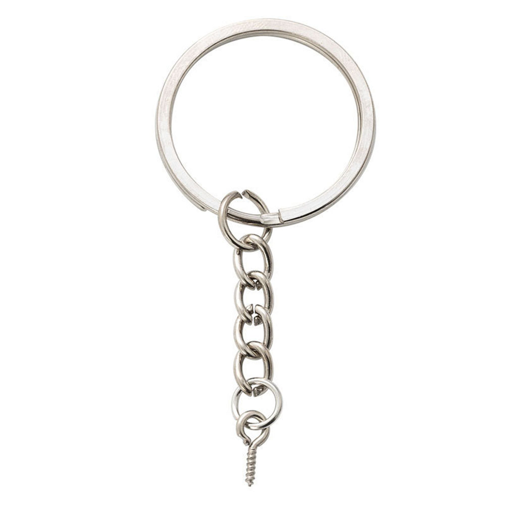 50 Pcs 25mm Silver Keychain Diy Rings, Short Split Rings, Key Holders ...