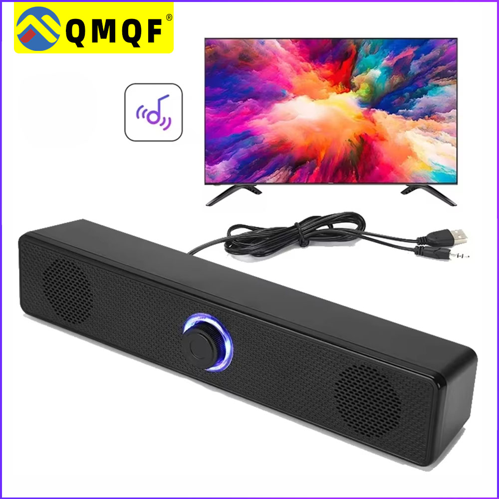 New Trendy PC Soundbar USB Wired Speaker with Heavy Bass Subwoofer Boom ...