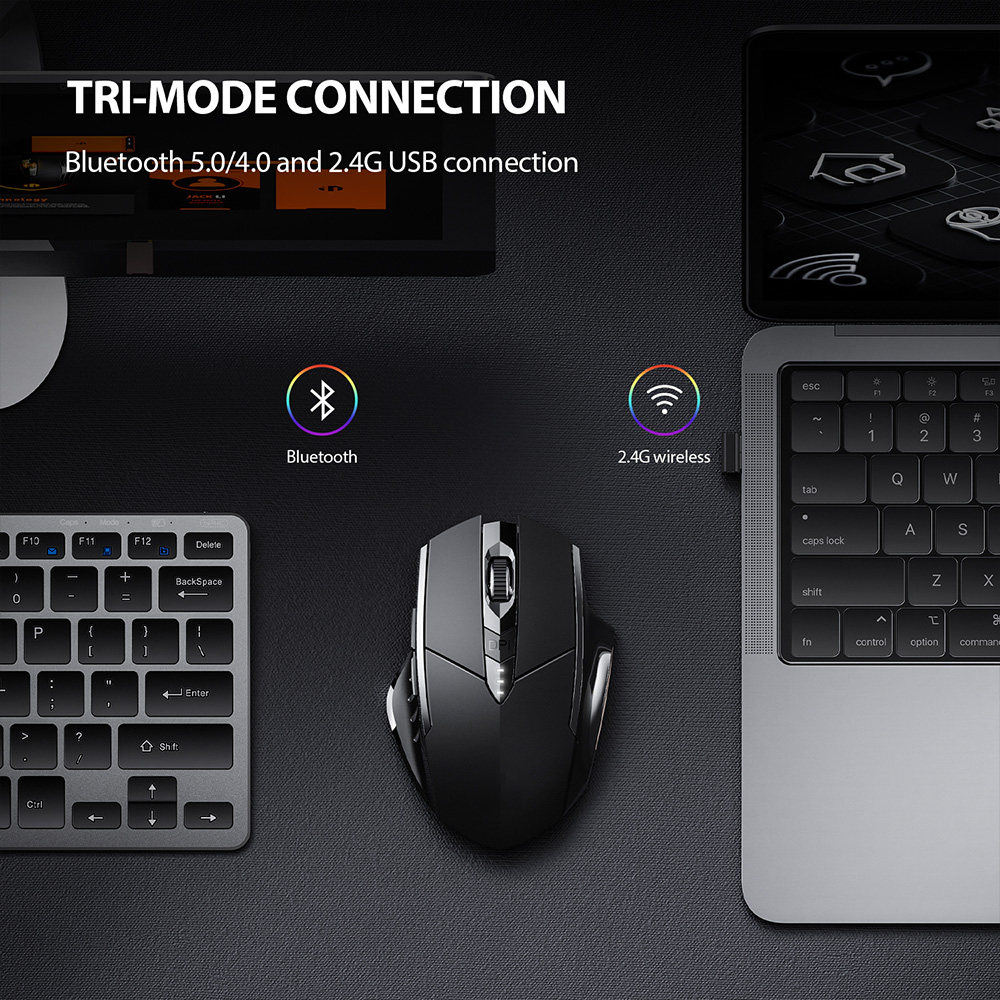 Bluetooth Mouse Wireless M6P/A1 Rechargeable BT2.4G Mouse PC Laptop ...