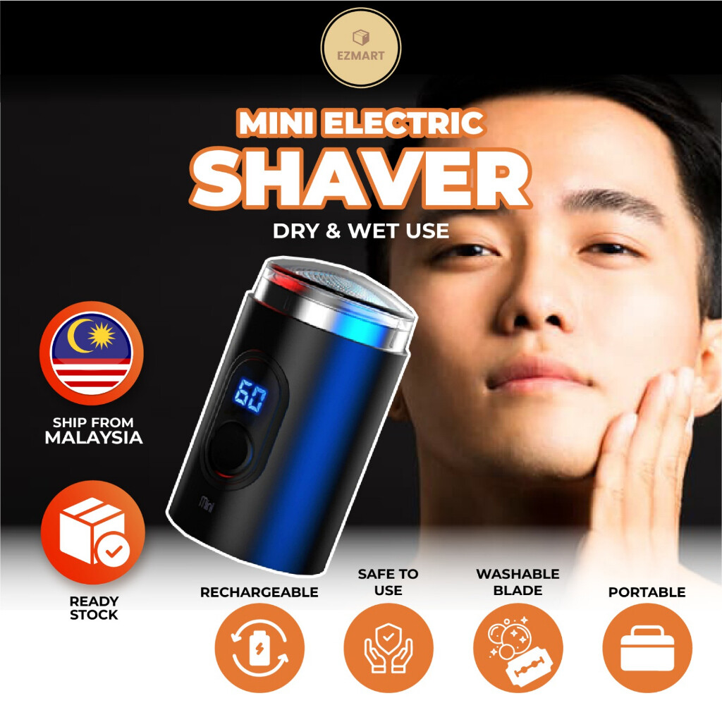 Wet and Dry Electric Shaver USB Rechargeable Waterproof Beard Trimmer ...
