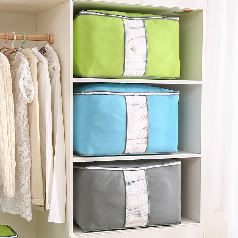 Foldable Large Capacity NonWoven Closet Clothes Storage Box Folding Quilt DustProof Storage