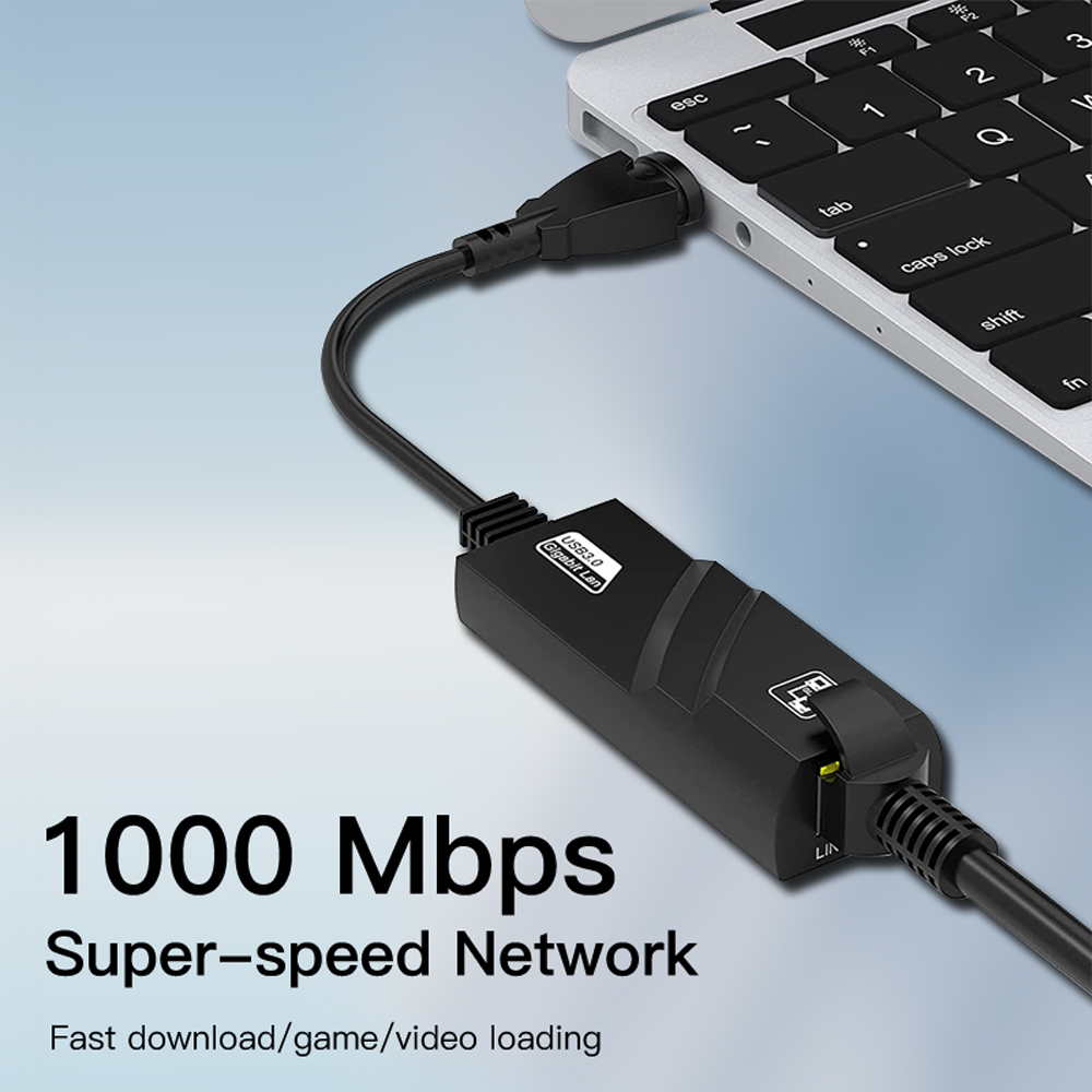 1000Mbps USB 3.0 Wired Network Card USB To Rj45 Lan Ethernet Adapter ...