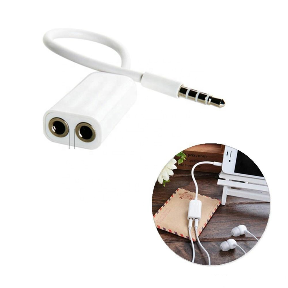 D71 Two Way 3.5Mm Dual Headphone Jack Splitter, Aux Stereo Earphone ...