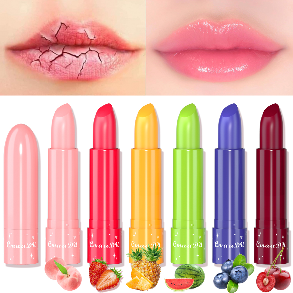 Cmaadu 6 Color Fruit Color Color Moisturizing Lip Gloss Lasting Moisture Natural Easy Makeup 2206