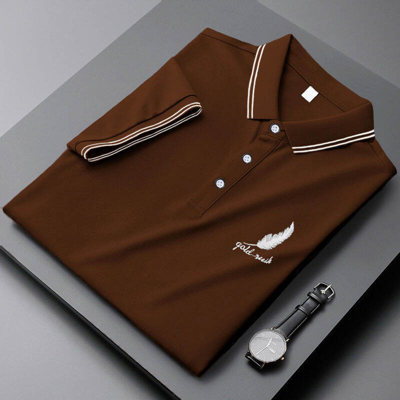 Men's Polo Shirt Summer Short-sleeved Polo Shirt Men Casual Loose Thin ...