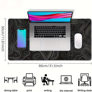 Large Mouse Pad, Office Gaming Table Mat, Non-Slip Base Washable Mouse ...