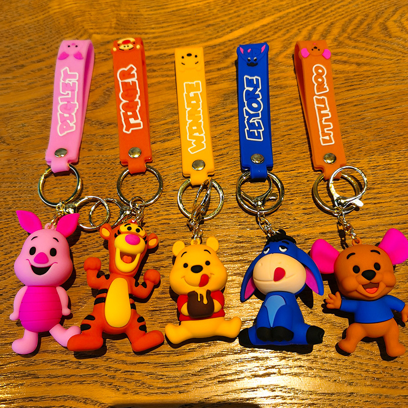 New Cartoon Winnie the Pooh Keychain Tigger Doll Bag Pendant Car ...
