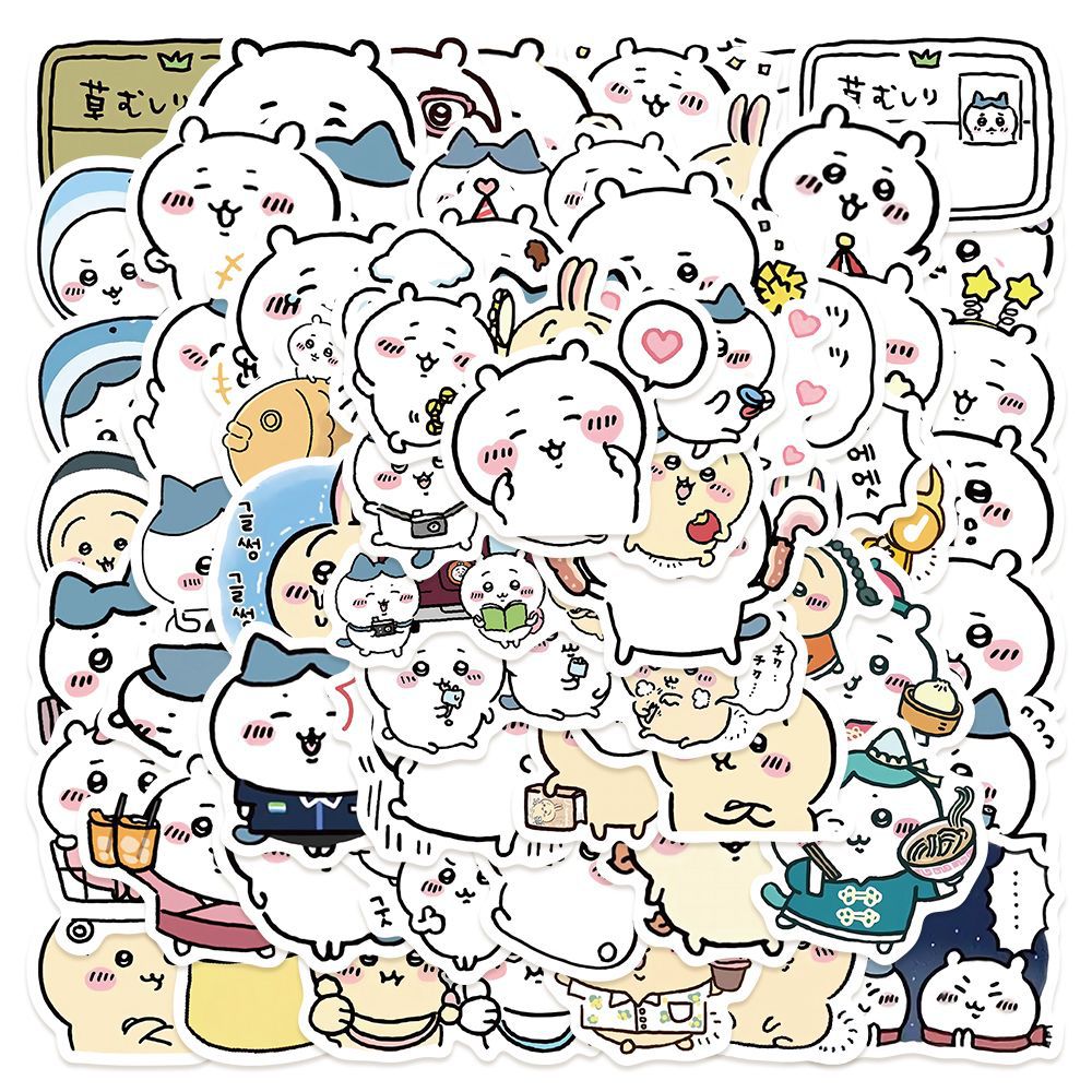 60pcs Cute Chiikawa Stickers Diy Computer Laptop Washi Scrapbooking ...