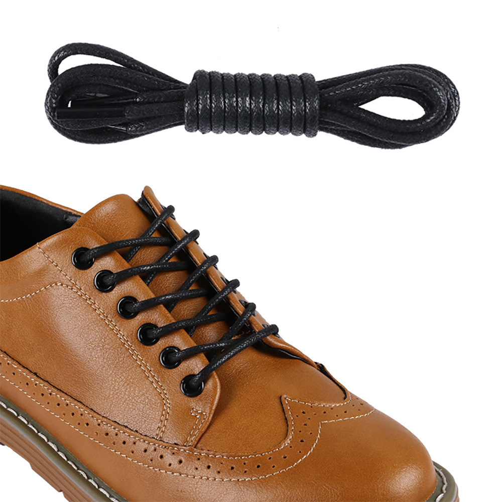 1 Pair Round Waxed Cotton Shoelaces - Durable Thin Rope Laces For Casual Footwear, Perfect For Men And Women I.196214868 - View #9