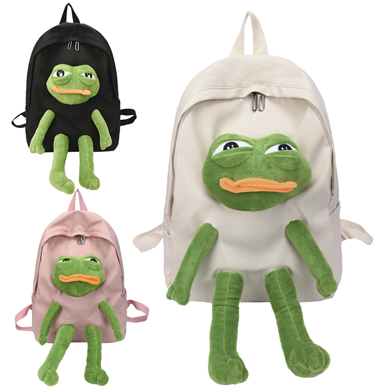 Large-capacity Unique Funny Cute Frog Doll Men Women Backpack ...