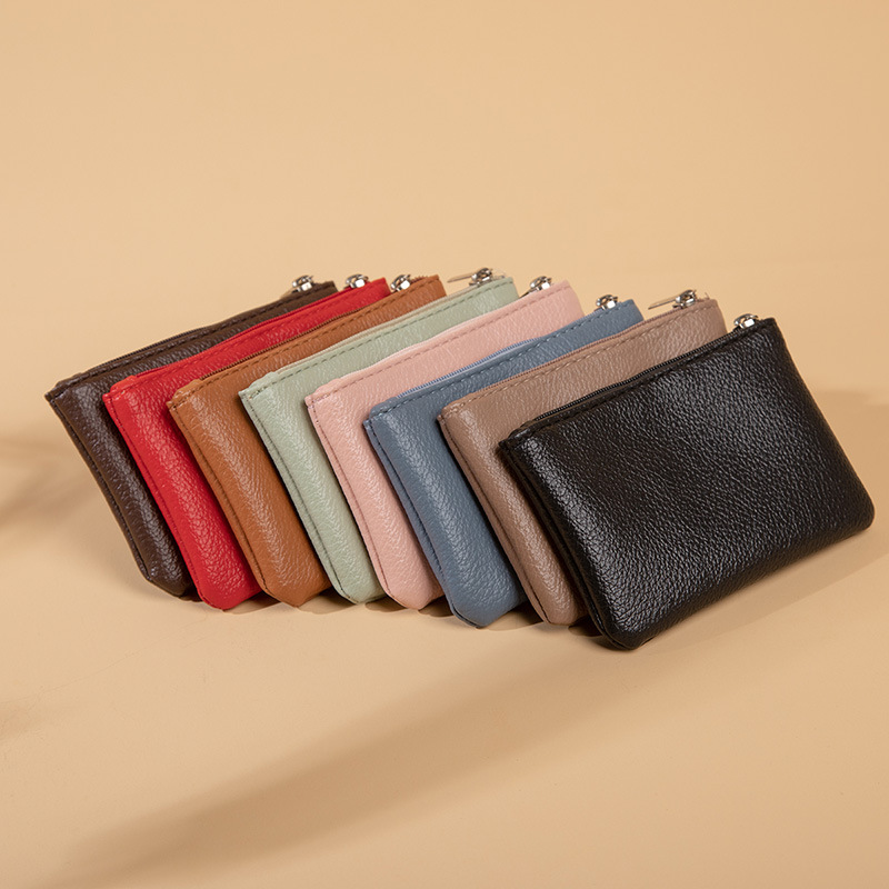 Giantree Small Wallet For Women, Cute PU Lychee Pattern Zipper Coin
