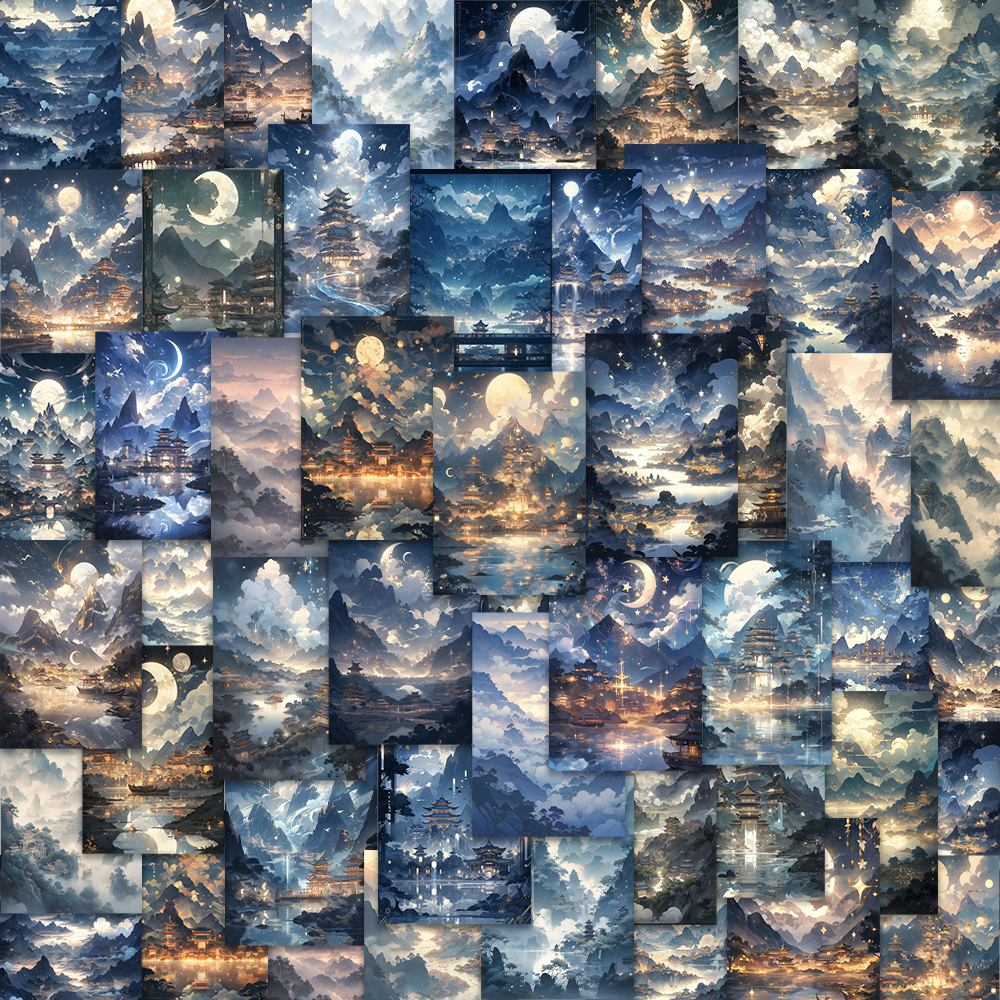 48 pcs Unique Creative Natural Scenery Stickers, Pretty Cool Aesthetics ...
