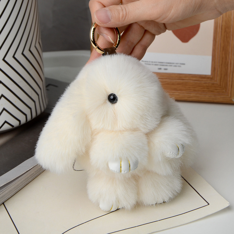 Imitation cute rabbit plush rabbit pendant bag pendant plush jewelry ...