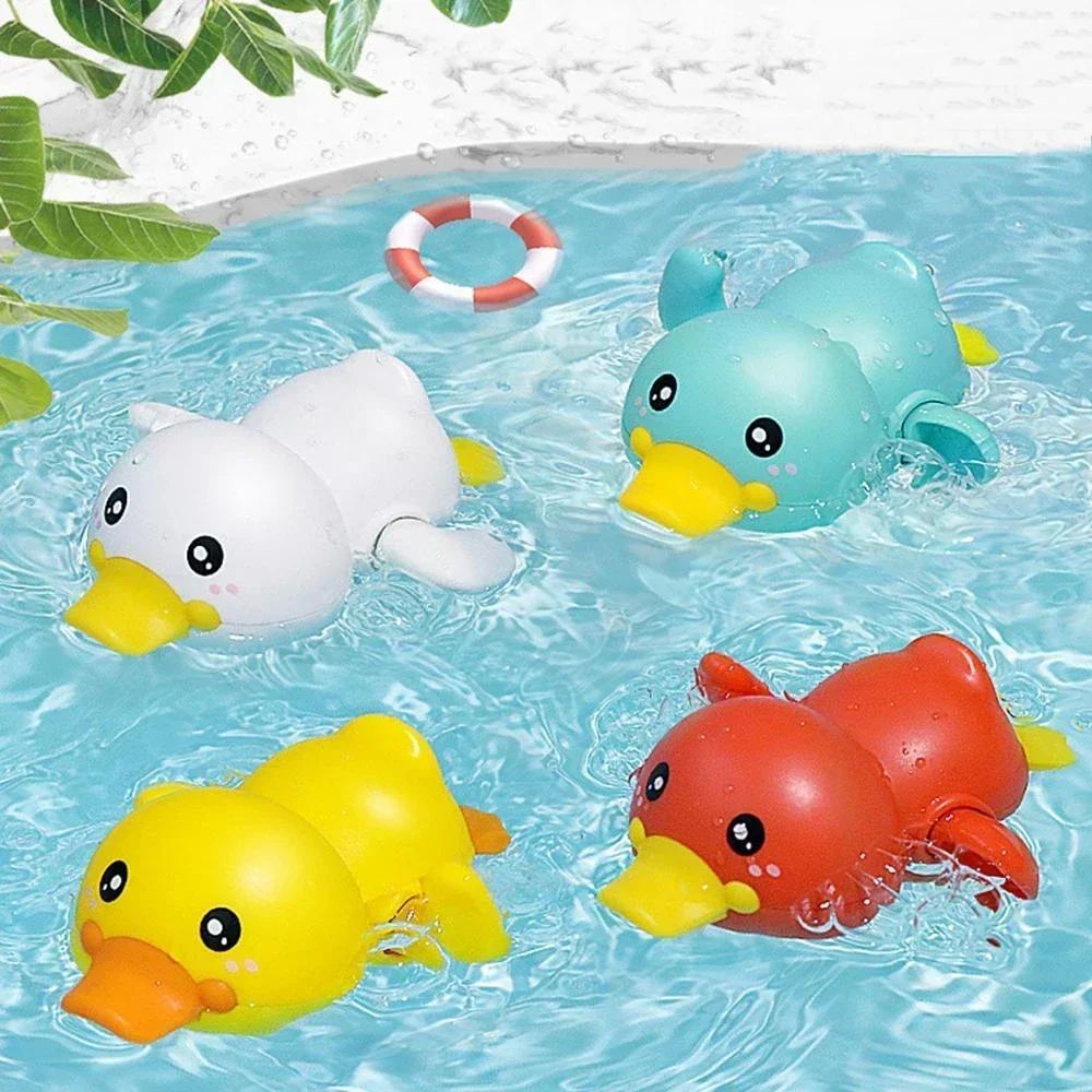 Baby Bath Bathroom Shower Clockwork Swimming Children Play Water Cute ...