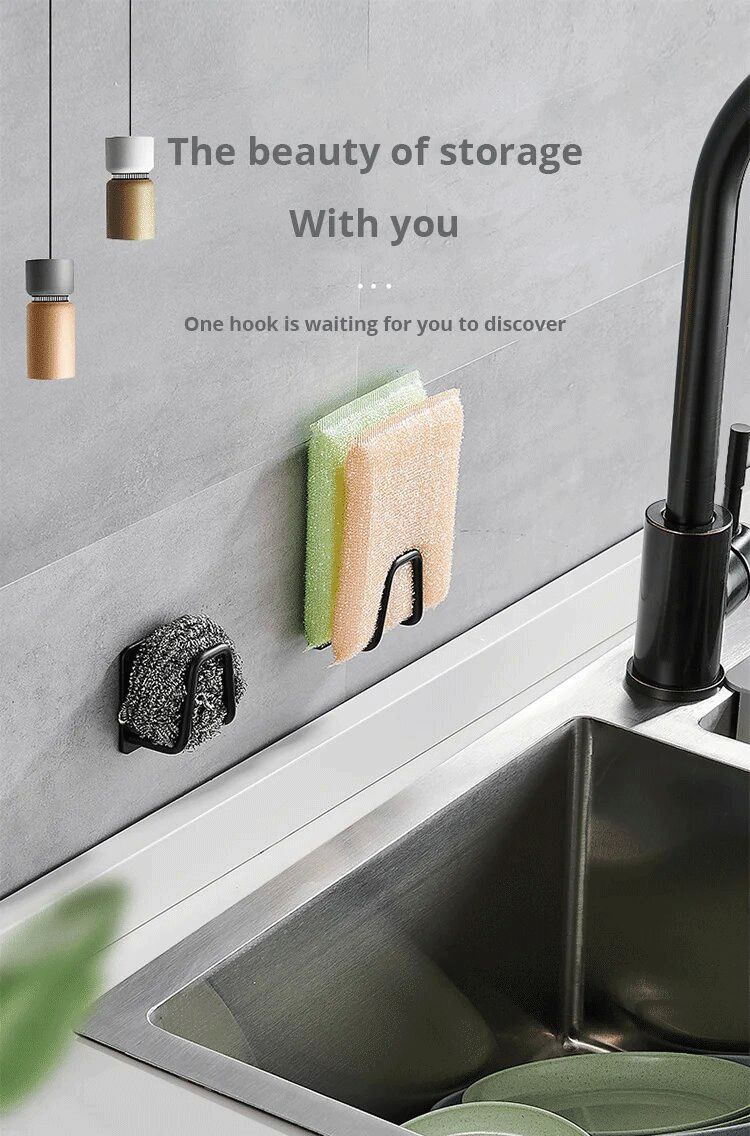1 or 2 pieces of stainless steel sink sponge holder for kitchen sink ...
