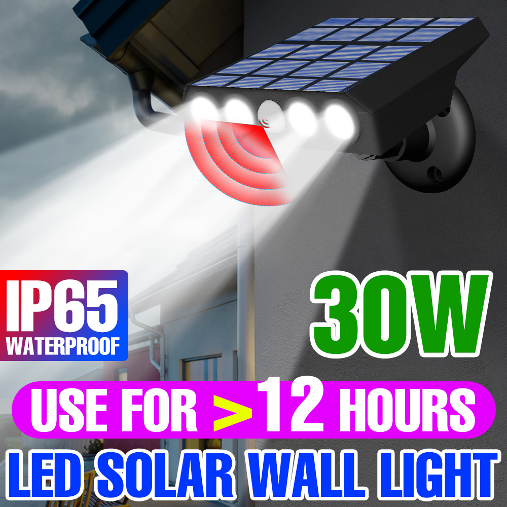 3000LM Solar Lights Outdoor With Motion Sensor,4 Head 270° Wide Angle Street Area Lights,IP65 Waterproof Security Lighting With 3 Modes(Remote,2 Pcs - View #5