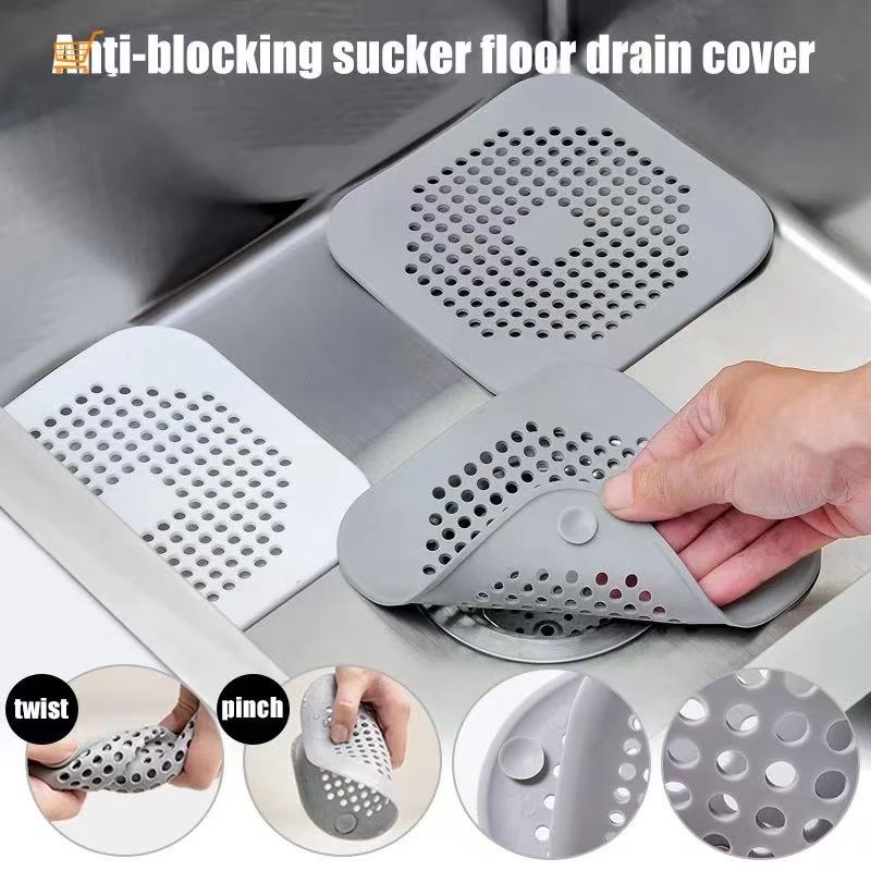 Upgraded Drain Hair Catcher For Showers & Sinks - Silicone & Stainless Metal Design, Fits Pop-Up And Regular Drains