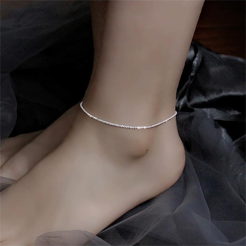 Sparkling Anklet Silver Light Luxury Gypsophila Anklet Classy All-Match ...
