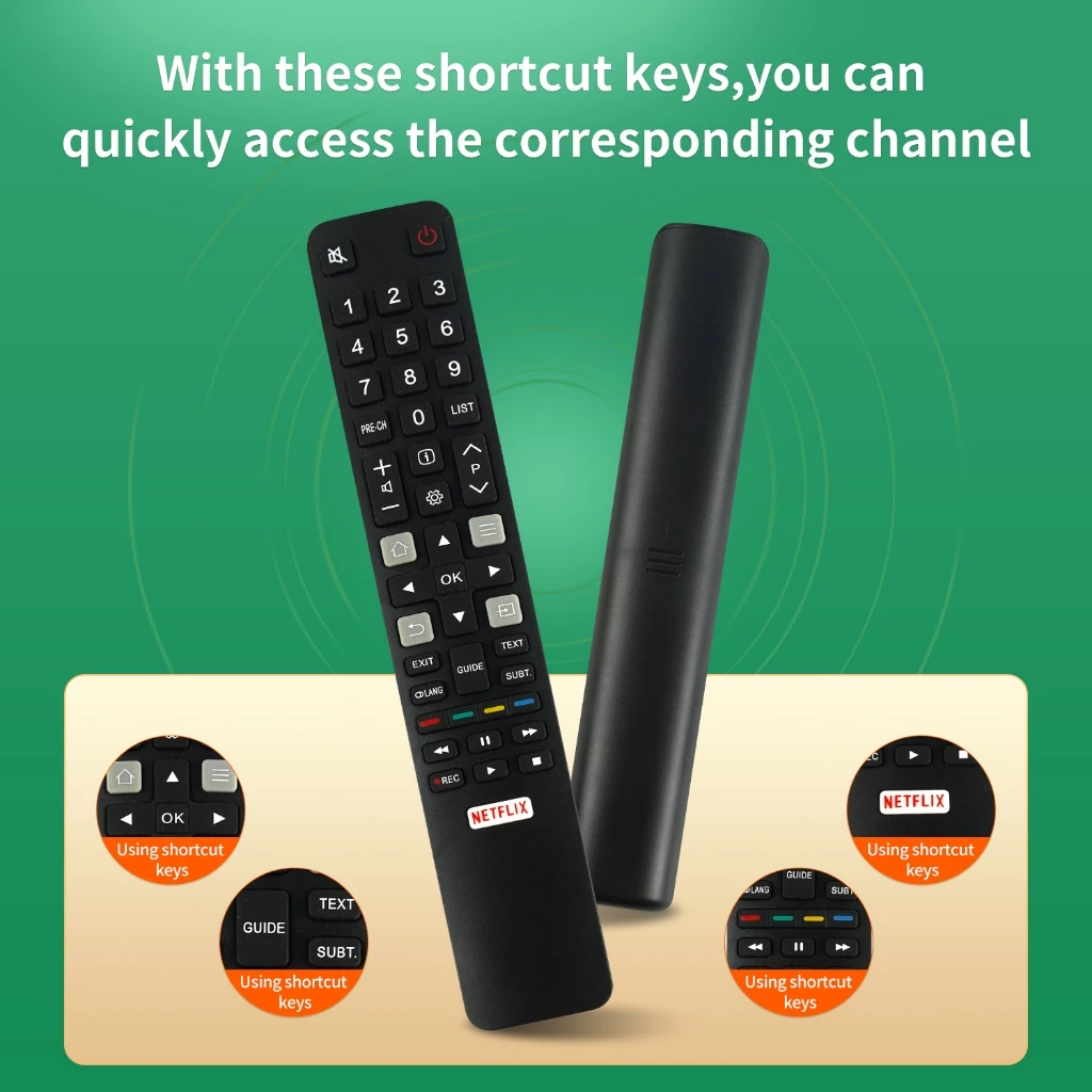 Telecomando Originale RC802N YLI2 Per TV TCL Serie P2M, C2, S6500, P20 E Modelli Hitachi - Compatibile Con 55C2US 50P20US 49S6500