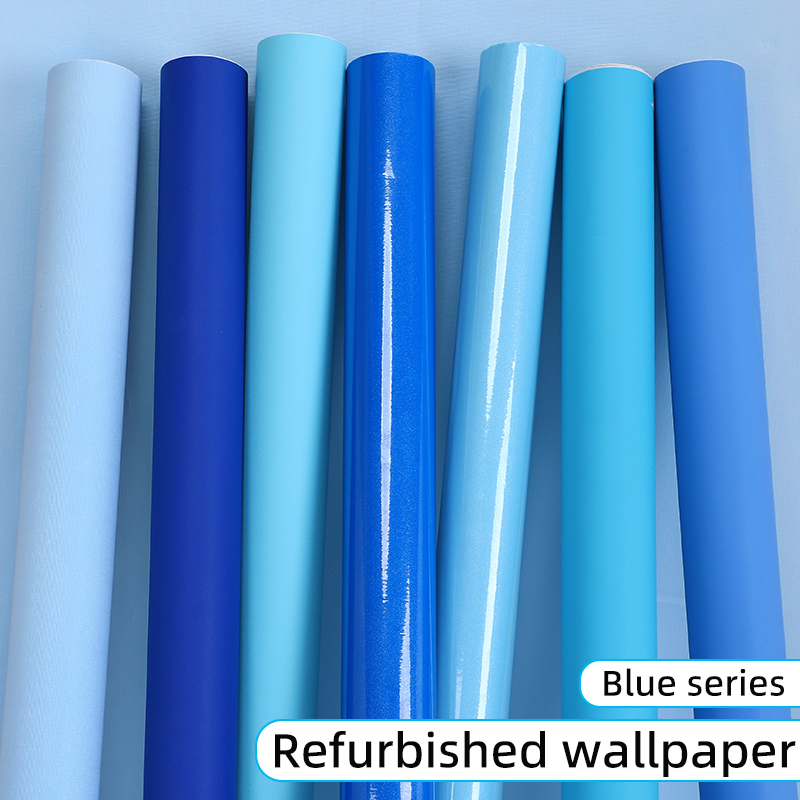 1 Roll 5m, Blue Stickers, Wallpaper Decoration, Bedroom Wallpaper, Wall ...