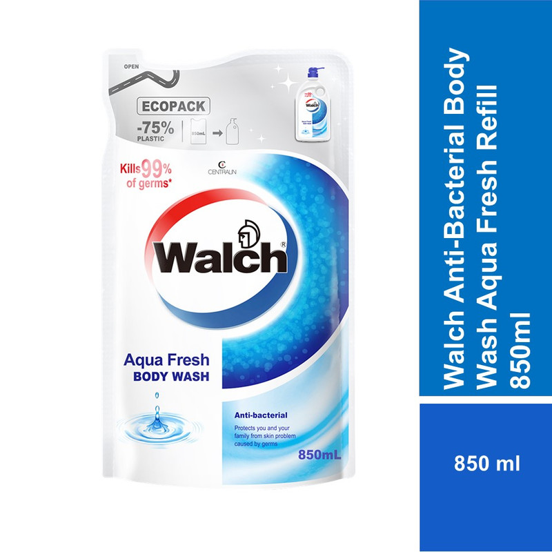 Walch Anti-Bacterial Body Wash Aqua Fresh Refill 850ml | Shopee Malaysia