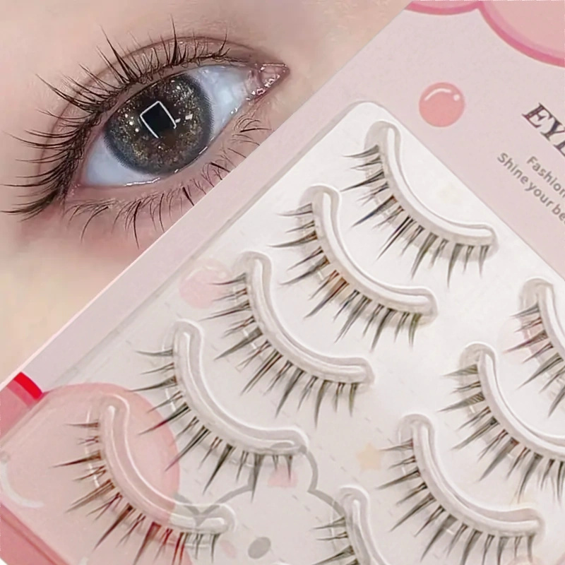 Wispy Manga False Eyelashes - Natural Look, Short Korean Style, Perfect ...