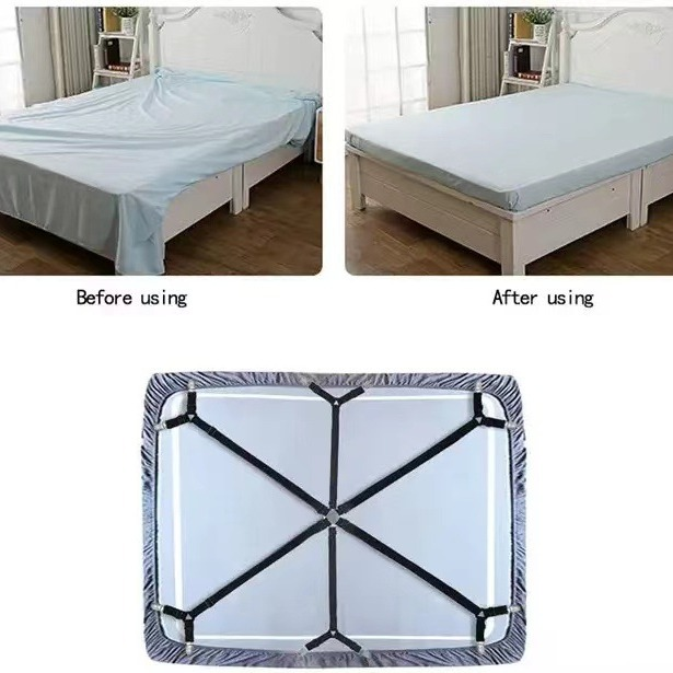 12 Attaches Triangulaires Pour Draps - Ajustables, Pour Maintenir Les Housses De Matelas
