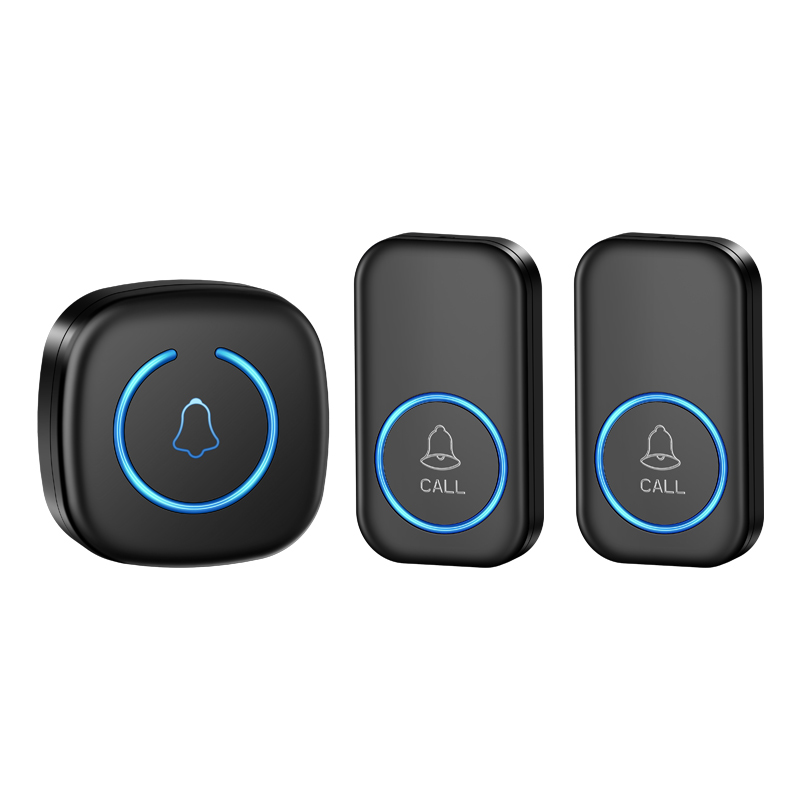 New Mini Wireless Doorbell Call Bell Set: 1 receiver + 2 waterproof ...