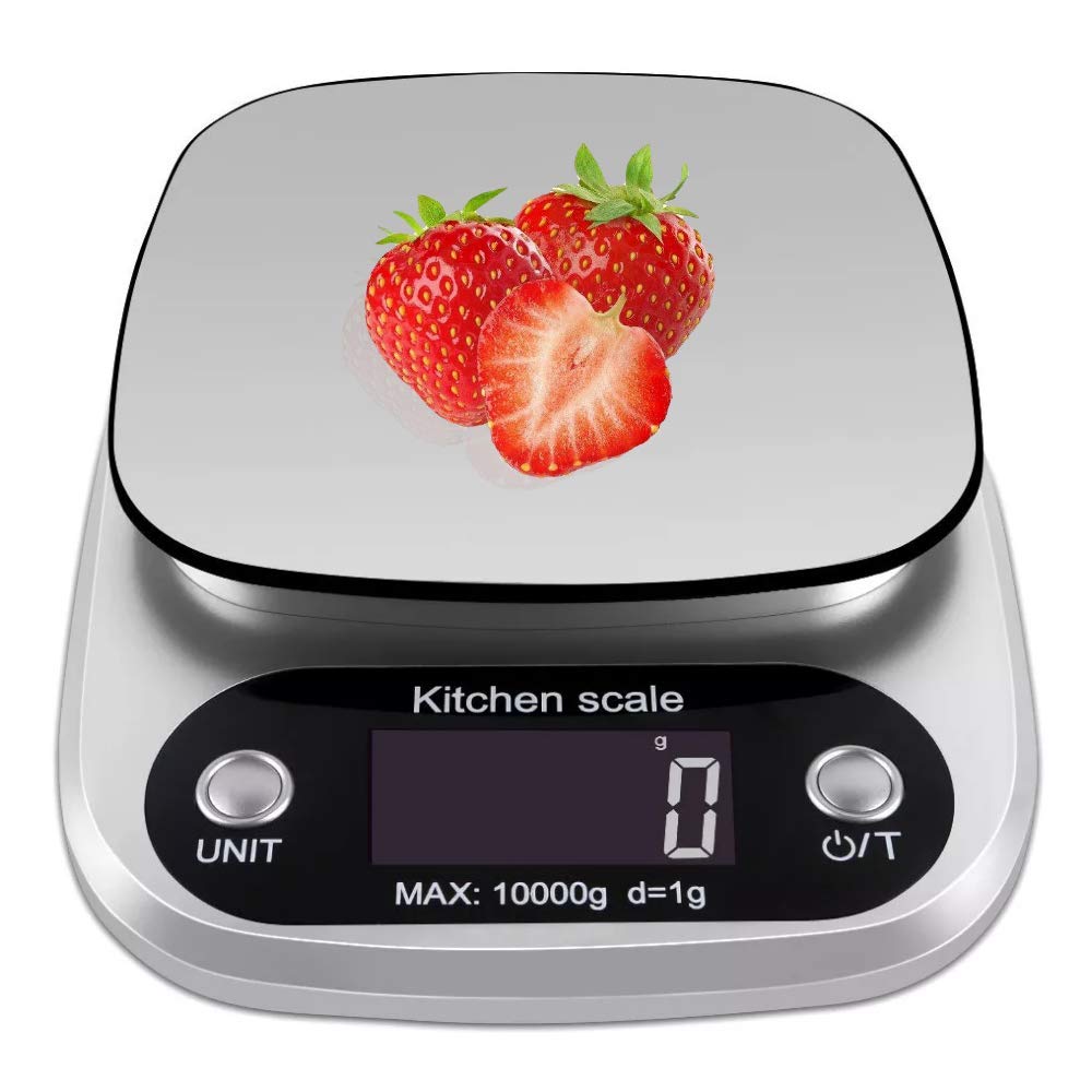 Digital scale 10kg/1g Stainless steel keyboard for weighing food ...